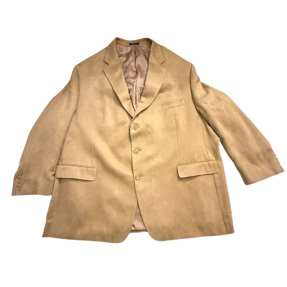 Lauren Ralph Lauren Tan Suede-Look Sport Coat Blazer 54R